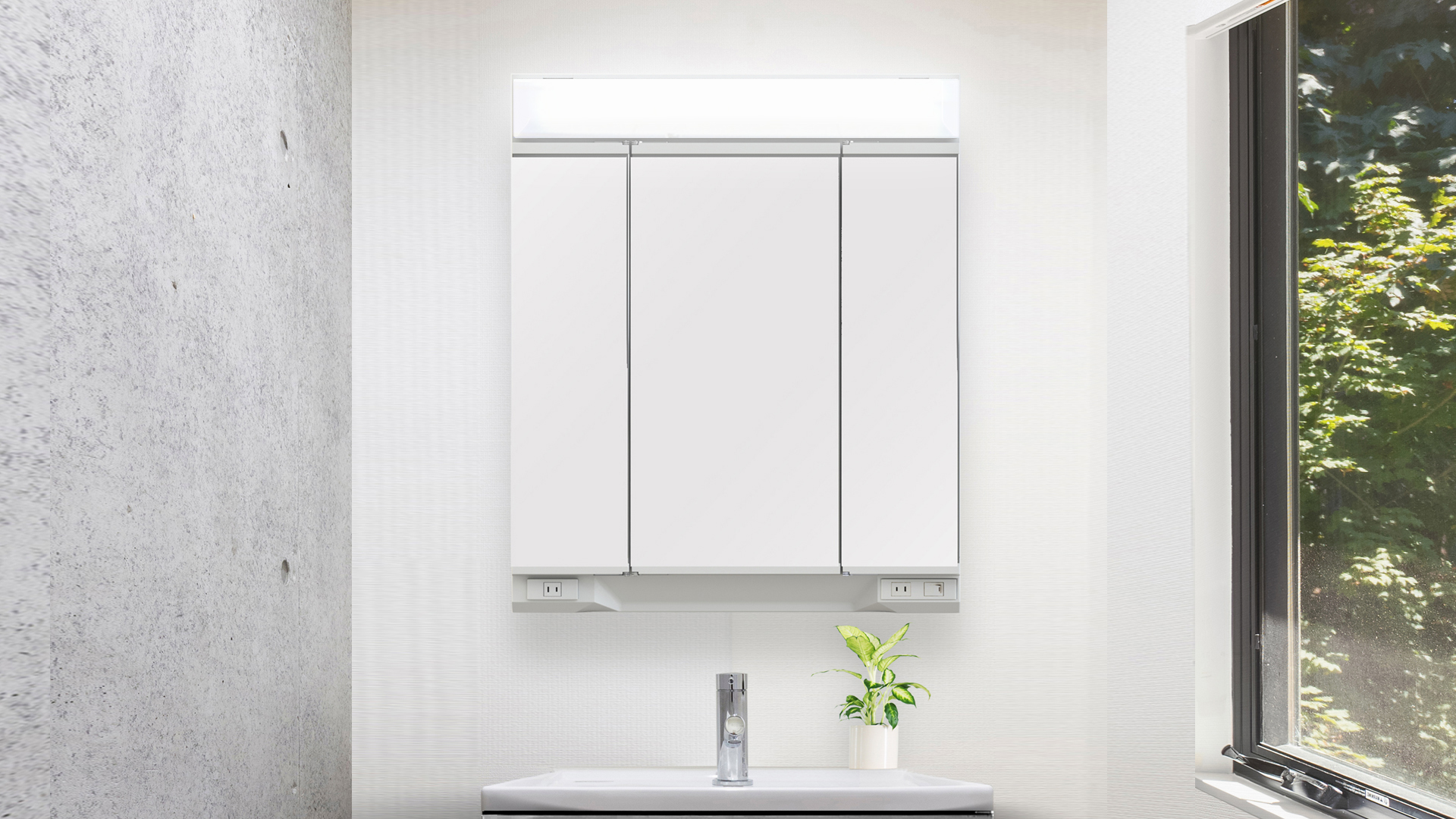 75/90三面鏡櫃組